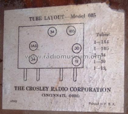 605 ; Crosley Radio Corp.; (ID = 507386) Radio