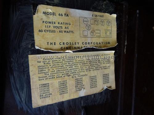 66TA American Overseas ; Crosley Radio Corp.; (ID = 2883146) Radio