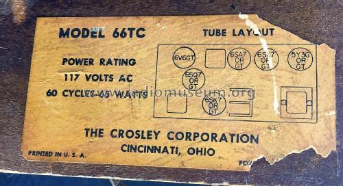 66TC ; Crosley Radio Corp.; (ID = 2942662) Radio