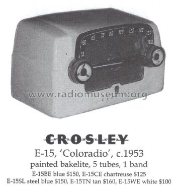 E15BE Ch= 15-20E; Crosley Radio Corp.; (ID = 1404819) Radio