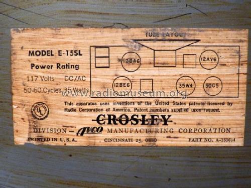 E15SL Ch= 15-20E; Crosley Radio Corp.; (ID = 1045189) Radio