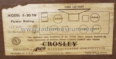 E20TN Ch= 15-20E; Crosley Radio Corp.; (ID = 182276) Radio