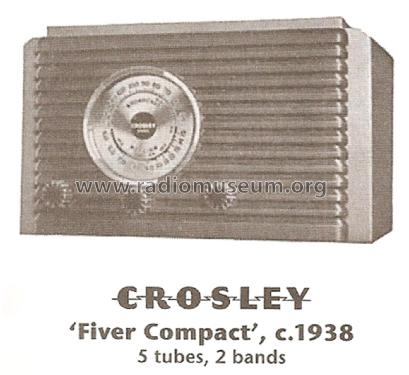 Fiver Compact Louver Front ; Crosley Radio Corp.; (ID = 1822144) Radio