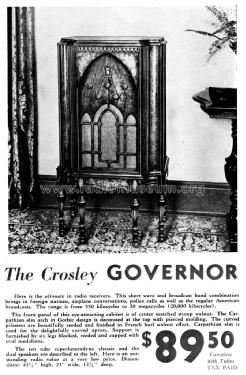 136-1 'Governor' Ch= 136-1; Crosley Radio Corp.; (ID = 1610442) Radio