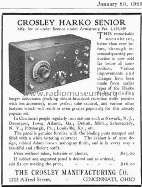 Harko Senior Model V-A; Crosley Radio Corp.; (ID = 1541114) Radio