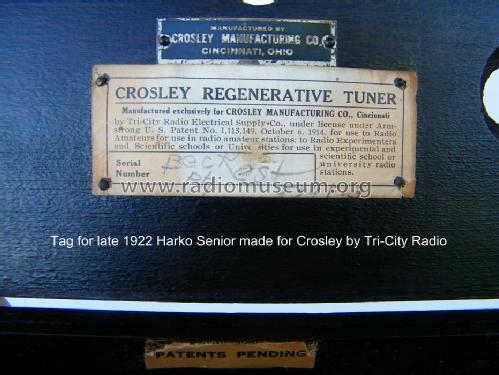 Harko Senior Model V-B; Crosley Radio Corp.; (ID = 822055) Radio