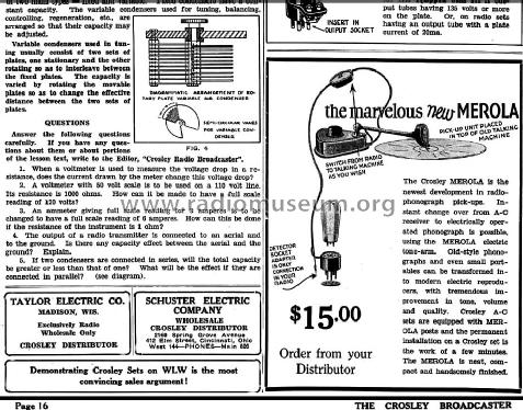 Merola ; Crosley Radio Corp.; (ID = 852538) mod-past25