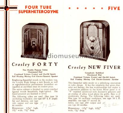 New Fiver ; Crosley Radio Corp.; (ID = 1358380) Radio