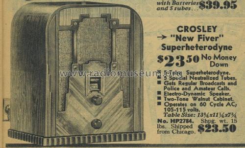 New Fiver ; Crosley Radio Corp.; (ID = 1938524) Radio