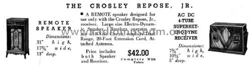 Repose Jr. Ch= 174; Crosley Radio Corp.; (ID = 1513963) Radio