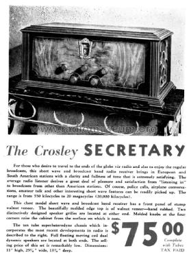 136-1 'Secretary' Ch= 136-1; Crosley Radio Corp.; (ID = 1610438) Radio