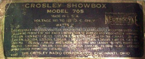 Showbox 705; Crosley Radio Corp.; (ID = 893827) Radio