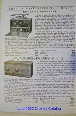 Special VI ; Crosley Radio Corp.; (ID = 822151) Radio