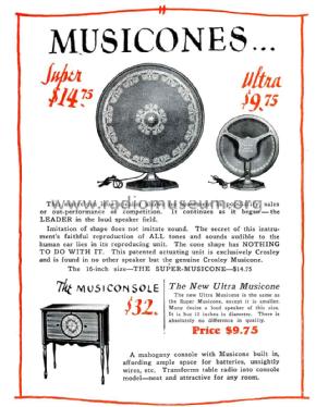 Super Musicone ; Crosley Radio Corp.; (ID = 1322491) Speaker-P
