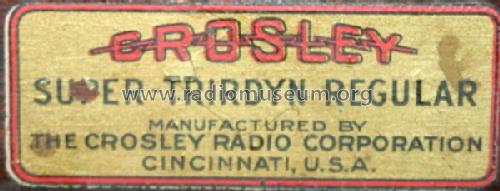 Super Trirdyn Regular; Crosley Radio Corp.; (ID = 1280584) Radio