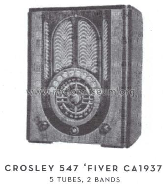 Teletune Fiver 547, Cabinet 6KA; Crosley Radio Corp.; (ID = 1597551) Radio