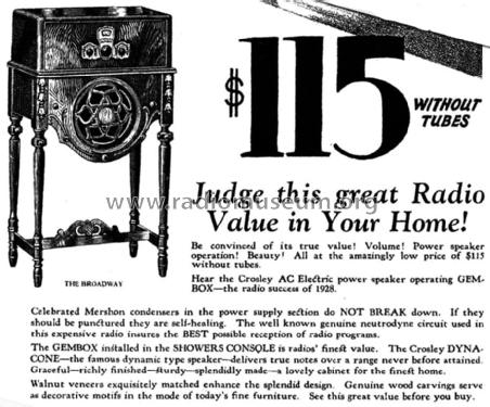 The Broadway ; Crosley Radio Corp.; (ID = 854708) Radio