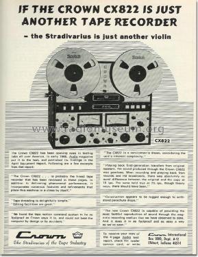2-Track Stereo Tape Recorder CX822; International Radio (ID = 1900276) Sonido-V