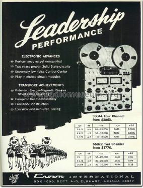 2-Track Stereo Tape Recorder CX822; International Radio (ID = 1900294) Sonido-V