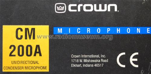 Cardioid Condenser Microphone CM-200A; International Radio (ID = 1668280) Microfono/PU