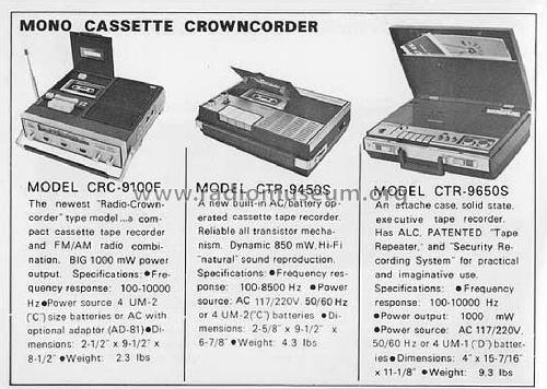 CTR-9650S; Crown Radio Corp.; (ID = 1636529) R-Player