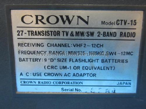 CTV-15; Crown Radio Corp.; (ID = 1152804) TV Radio