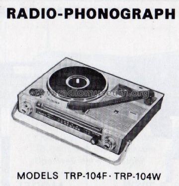 Radio Phonograph TRP-104F; Crown Radio Corp.; (ID = 1657177) Radio