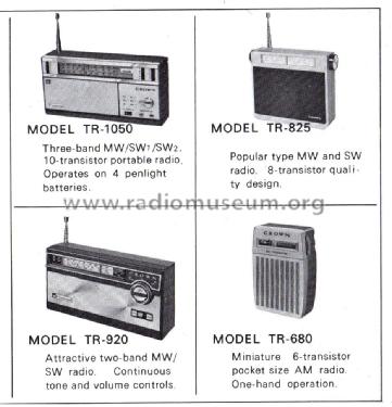 Portable 2 Band Radio TR-920; Crown Radio Corp.; (ID = 1656610) Radio