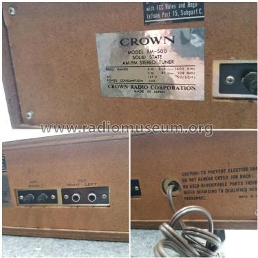 Stereo Tuner FM-500; Crown Radio Corp.; (ID = 2820274) Radio