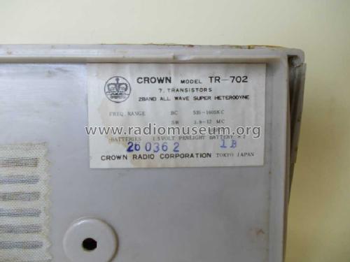 2 Band 7 Transistor TR-702; Crown Radio Corp.; (ID = 1620881) Radio