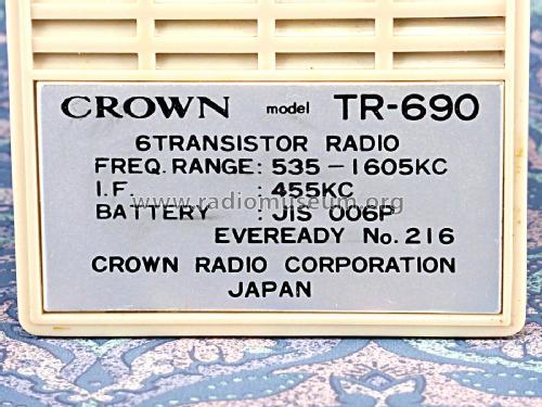 TR-690; Crown Radio Corp.; (ID = 2247656) Radio
