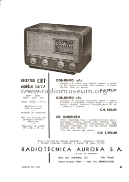 C6/CA; CRT, Continental (ID = 2110126) Radio