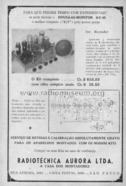 Douglas Monitor Kit 6-C-45; CRT, Continental (ID = 1885687) Radio