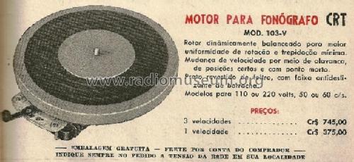 Motor para fonógrafo 103-V; CRT, Continental (ID = 1904387) R-Player