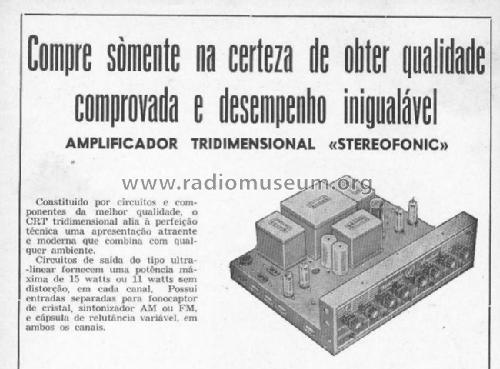 Stereophonic ; CRT, Continental (ID = 1912934) Ampl/Mixer