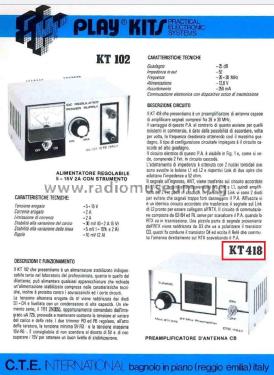 Preamplificatore d'Antenna CB KT 418; CTE International S. (ID = 3041408) Citizen