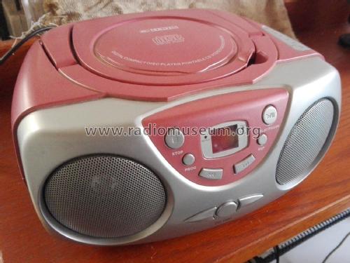 Sylvania SRCD243M Portable CD Boom Box with AM/FM Radio - Pink