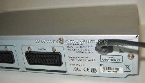 AiTRO DVD Recorder DVR 1610; CyberHome brand (ID = 2810005) R-Player