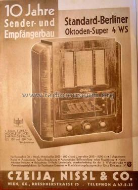 Standard-Berliner - Oktoden-Super 4WS; Czeija, Nissl & Co., (ID = 1536059) Radio