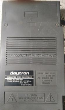 Daytron Cassette Tape Recorder DPR-600; Daewoo Electronics (ID = 2601501) Reg-Riprod