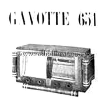 Gavotte 651; Dalton-Radio, Bancal (ID = 1859917) Radio