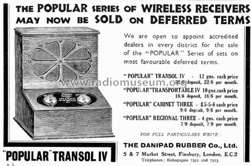 Popular Transol IV ; Popular Brand, (ID = 2932573) Radio