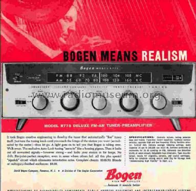 R775; Bogen -Presto, David (ID = 2986117) Radio