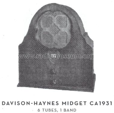 1 Midget ; Davison-Haynes Mfg. (ID = 1596318) Radio