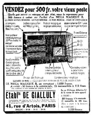 Méga-Magique B ; de Gialluly, SINDAR (ID = 1709841) Radio