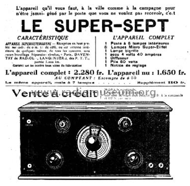 Super-Sept ; de Gialluly, SINDAR (ID = 1709814) Radio