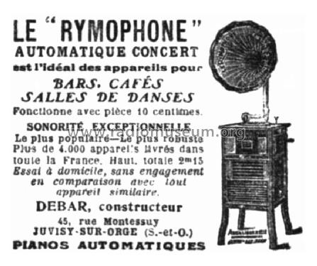 Rymophone Automatique Concert ; Debar & Cie; Juvisy- (ID = 2675932) TalkingM