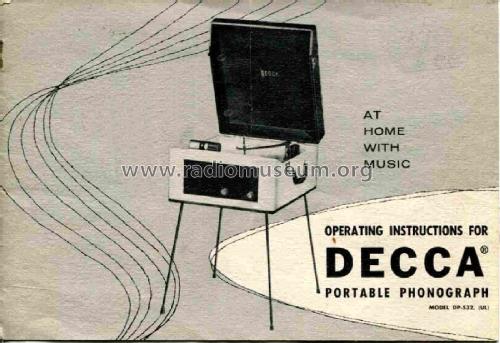 Portable Phonograph DP-532; Decca Records, Inc.; (ID = 2984125) R-Player