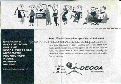 Portable Phonograph DP-532; Decca Records, Inc.; (ID = 2984126) R-Player