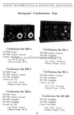 Combination Set No. MC-1; DeForest Radio (ID = 1044485) mod-pre26